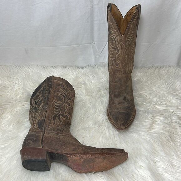 Shyanne Loretta Distressed Cowboy Boots Sz 10 - Picture 1 of 10
